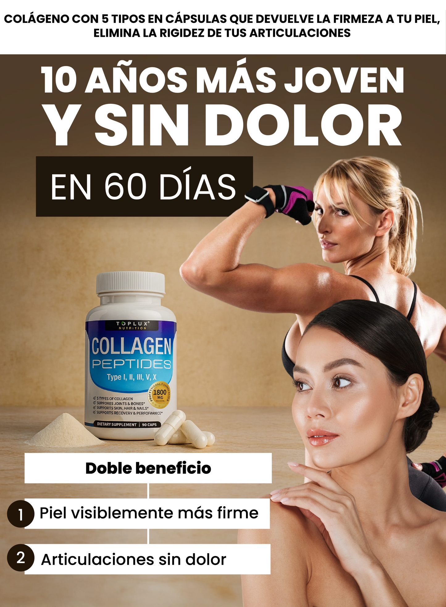 Collagen Peptides Toplux | Rejuvenece en tiempo record