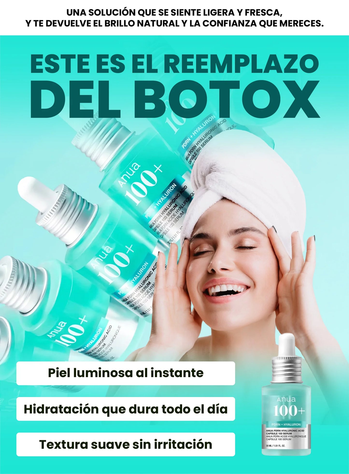 Anua 100 Glow Ritual Sérum PDRN Regenerativo — El "Botox Sin Aguja" Coreano